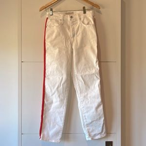 Worn once Madewell white and red skinny Jean size 27